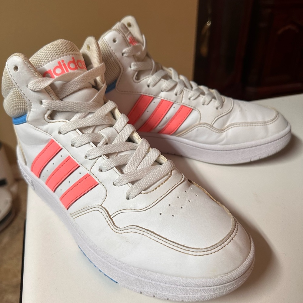 Adidas Hoops 3.0 Mid White womens size 7